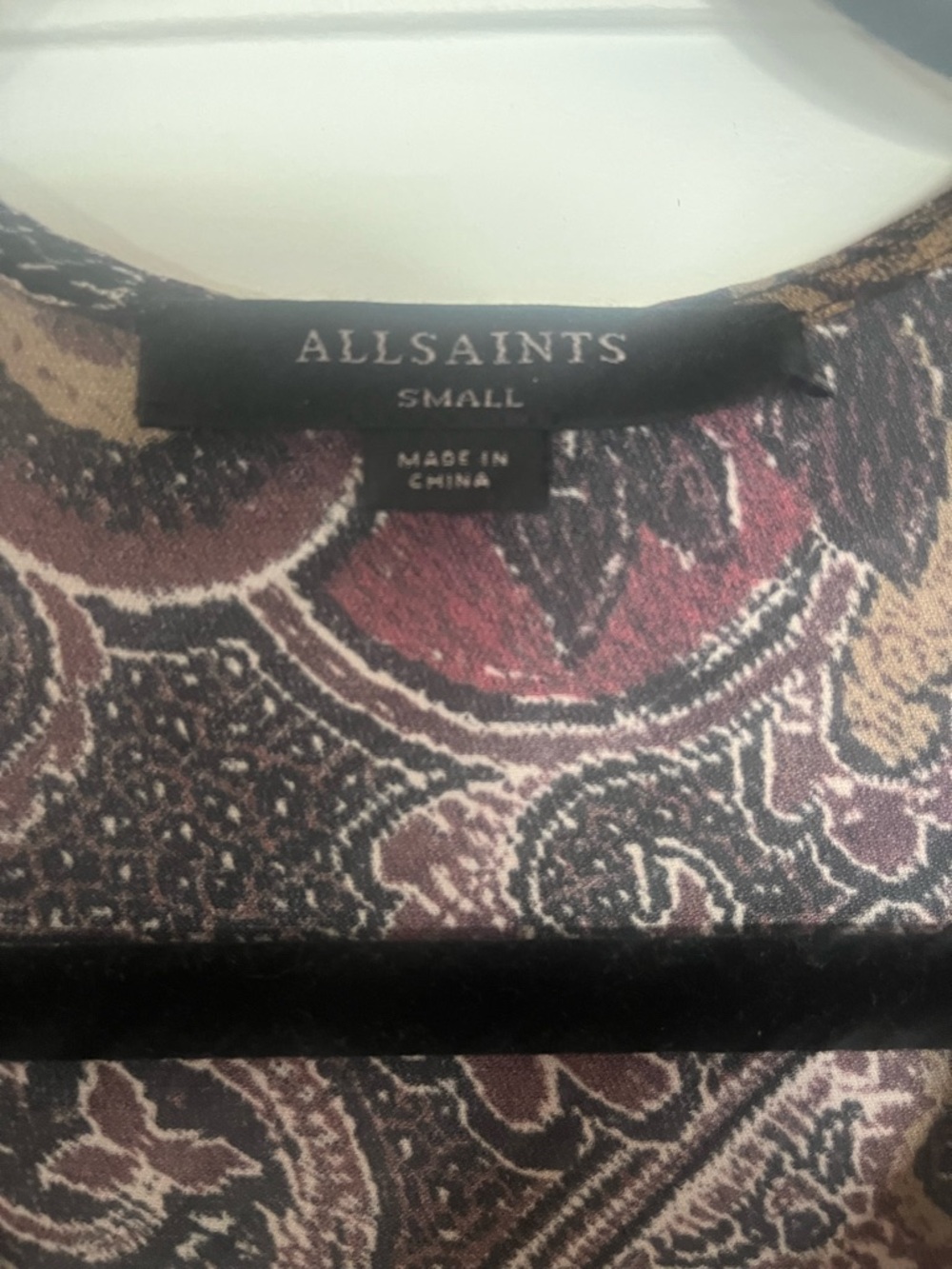 All Saints Leila Paisley Midi Dress Size S - Picture 11 of 11